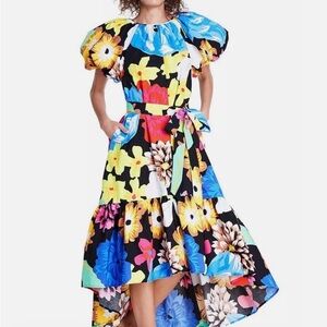 Christopher John Rogers Multicolor Floral High Low Dress